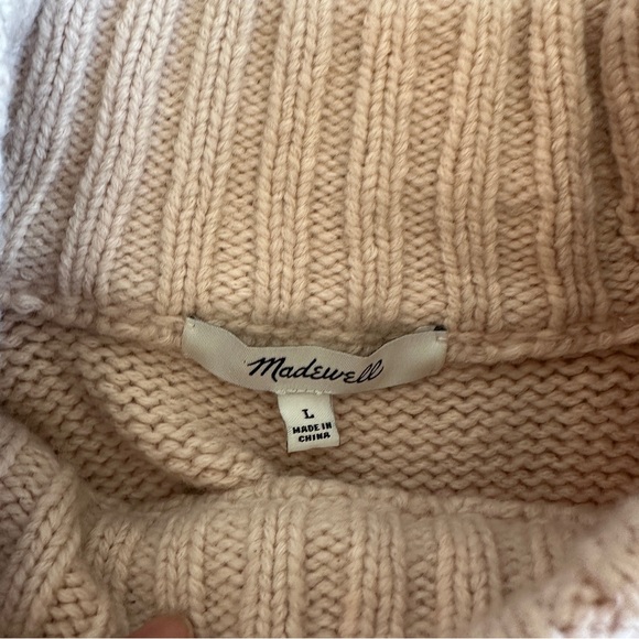 Madewell Fair Isle Mock Neck Soft Alpaca Blend Sweater Women’s Large - Picture 4 of 6